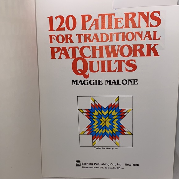 120 Patterns for Traditional Patchwork Quilts by Maggie Malone 1983 - Picture 4 of 13
